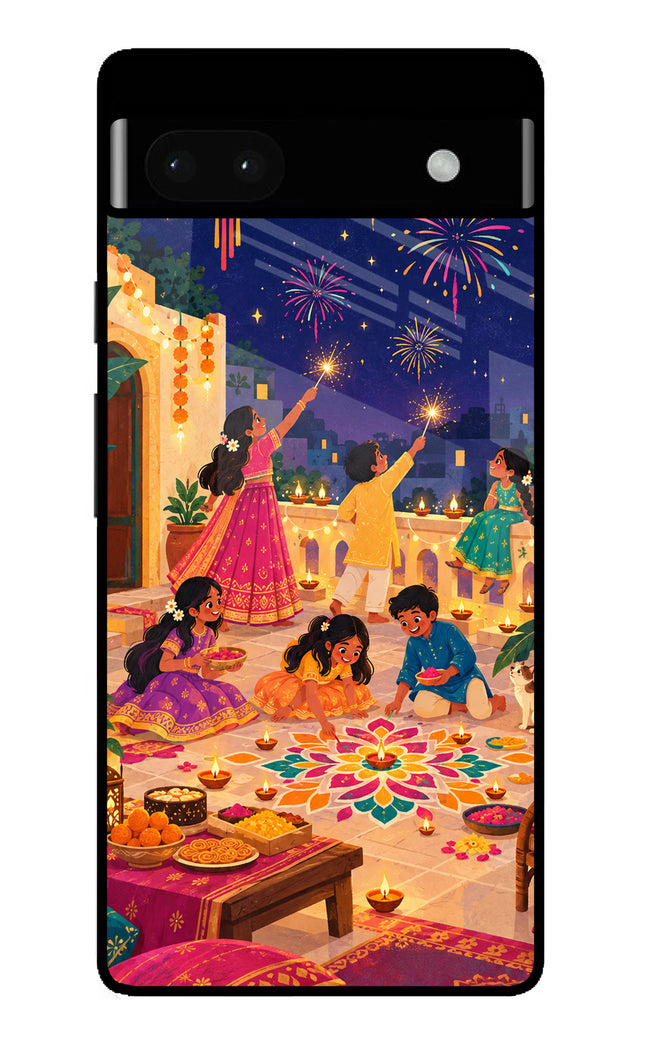 Diwali Night Google Pixel 6A Glass Case