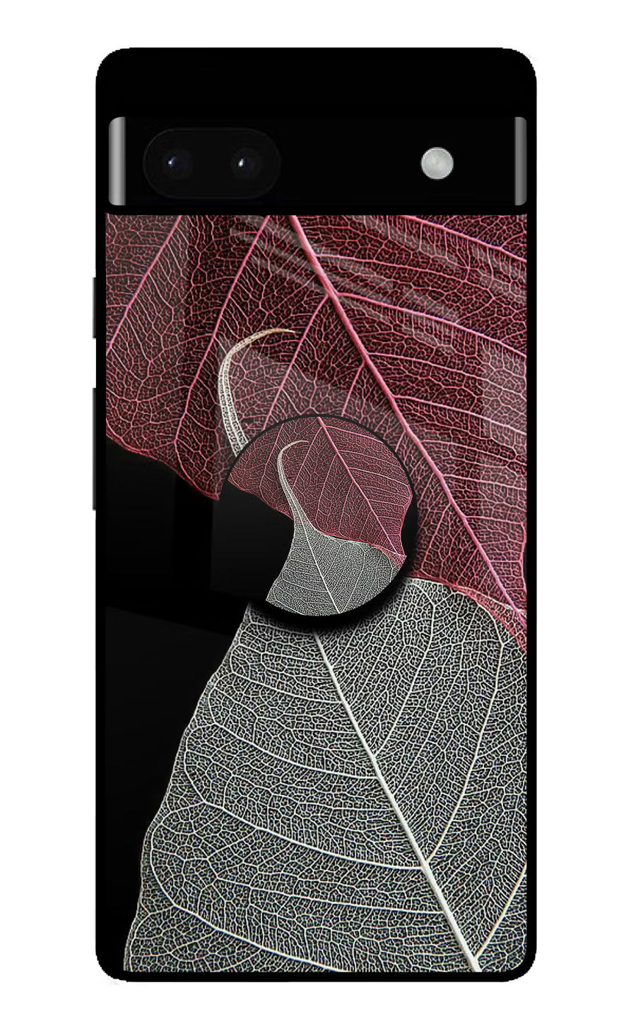 Leaf Pattern Google Pixel 6A Pop Case, Glass case