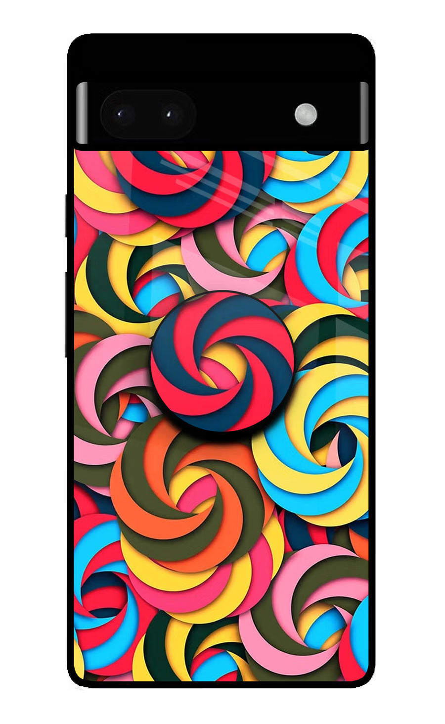 Spiral Pattern Google Pixel 6A Pop Case, Glass case
