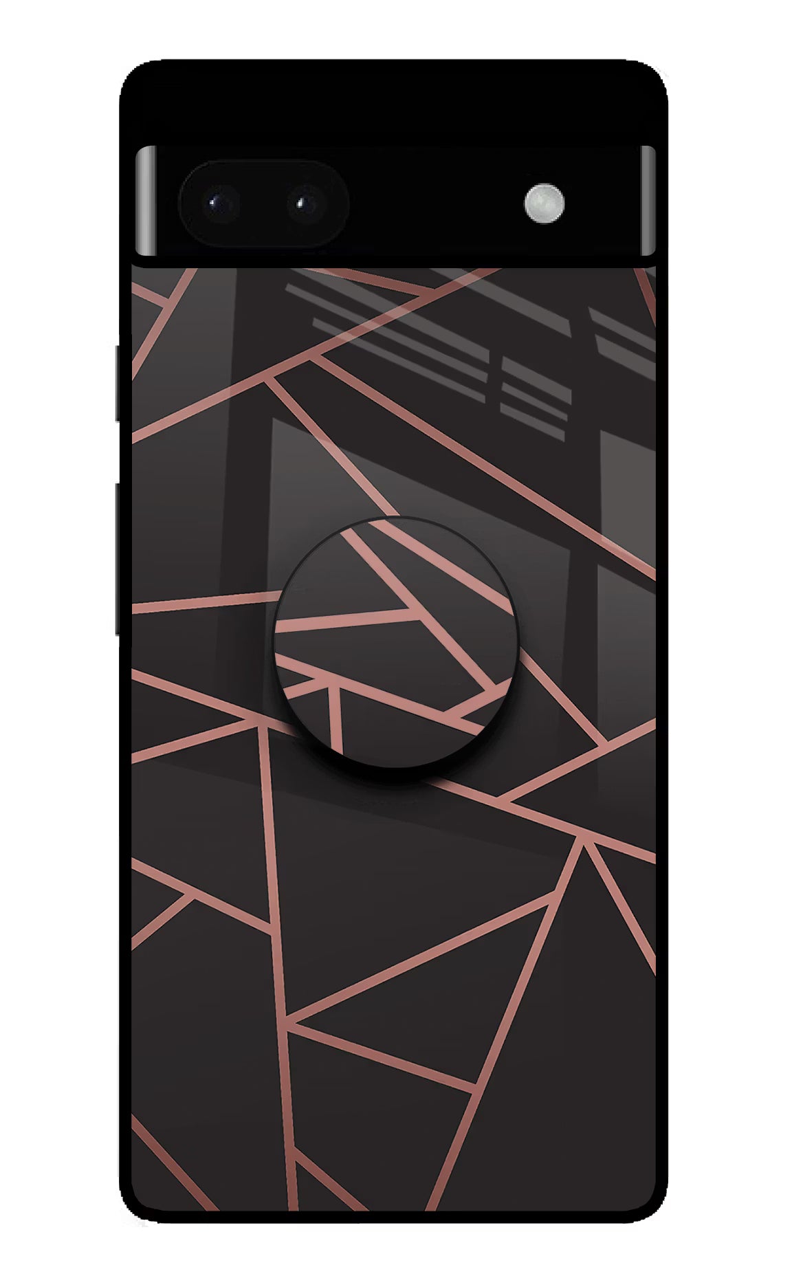 Geometric Pattern Google Pixel 6A Glass Case