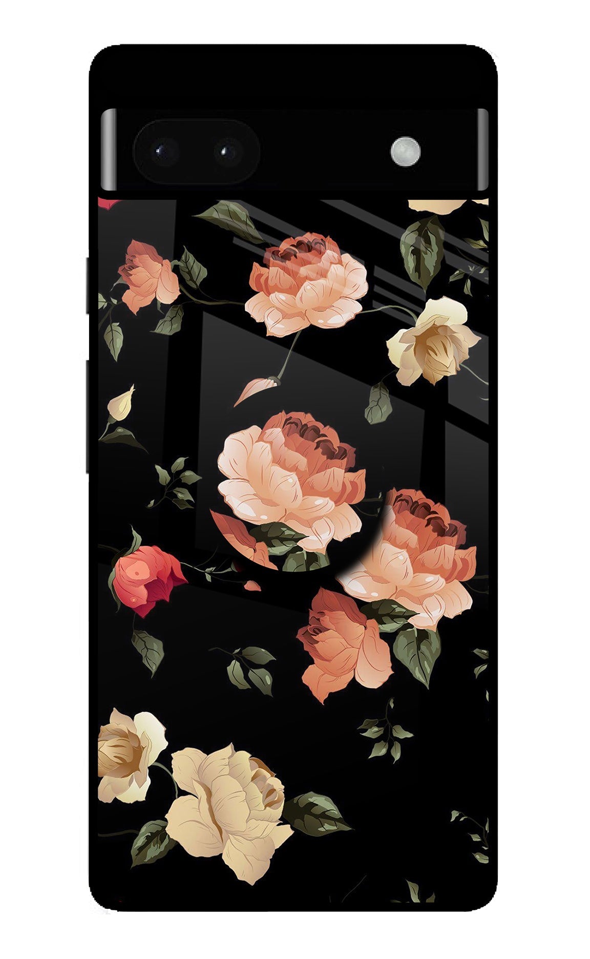 Flowers Google Pixel 6A Glass Case