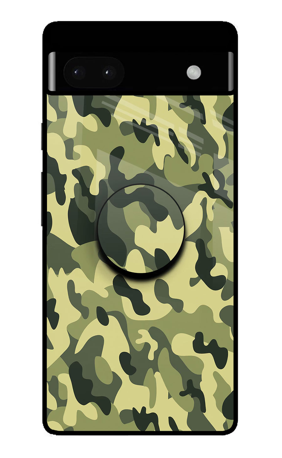 Camouflage Google Pixel 6A Pop Case, Glass case