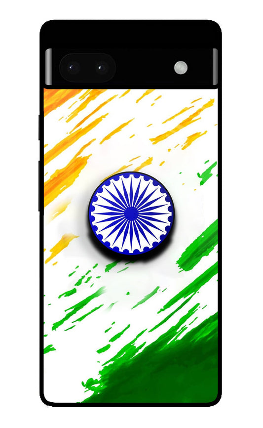 Indian Flag Ashoka Chakra Google Pixel 6A Glass Case