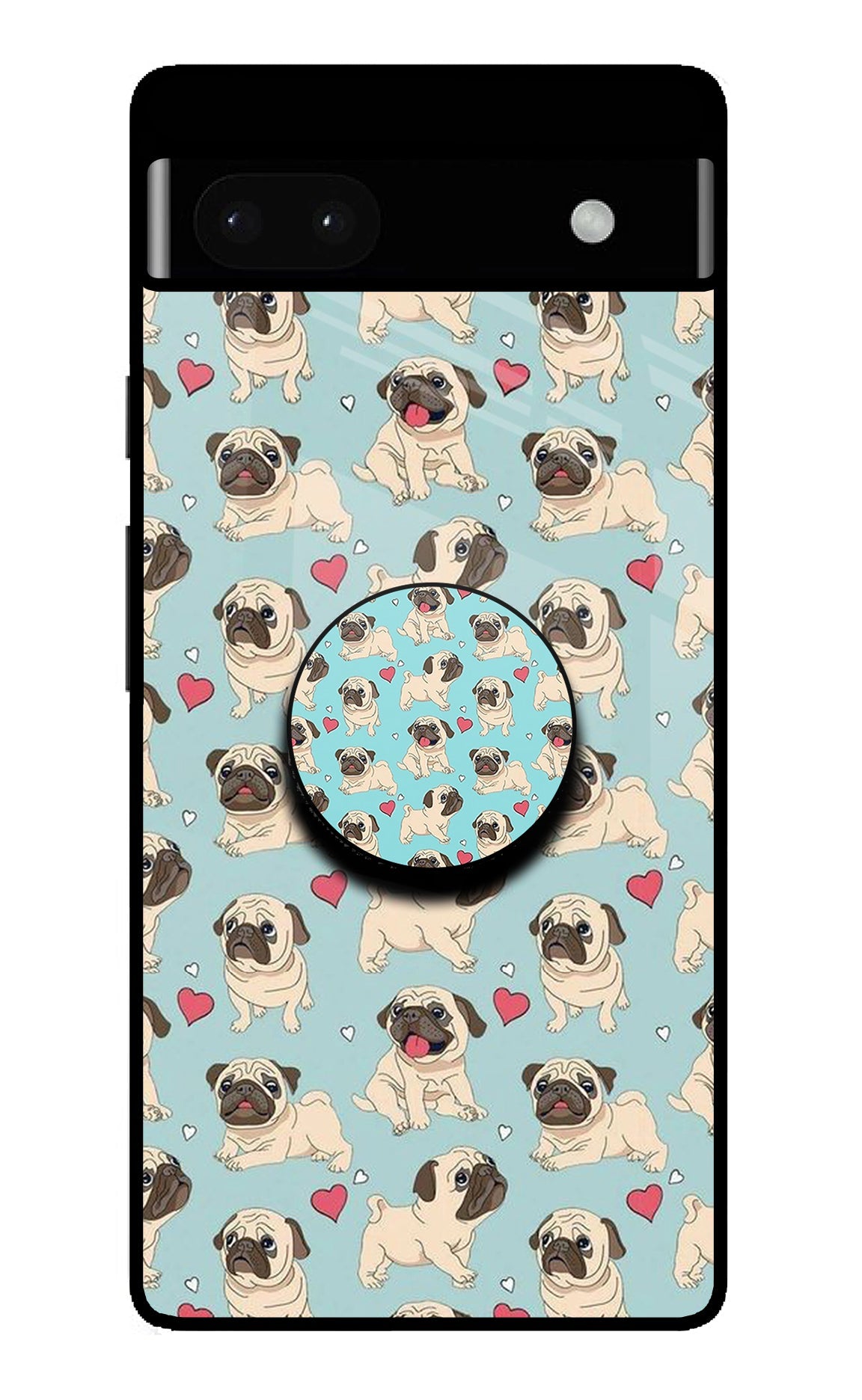 Pug Dog Google Pixel 6A Glass Case