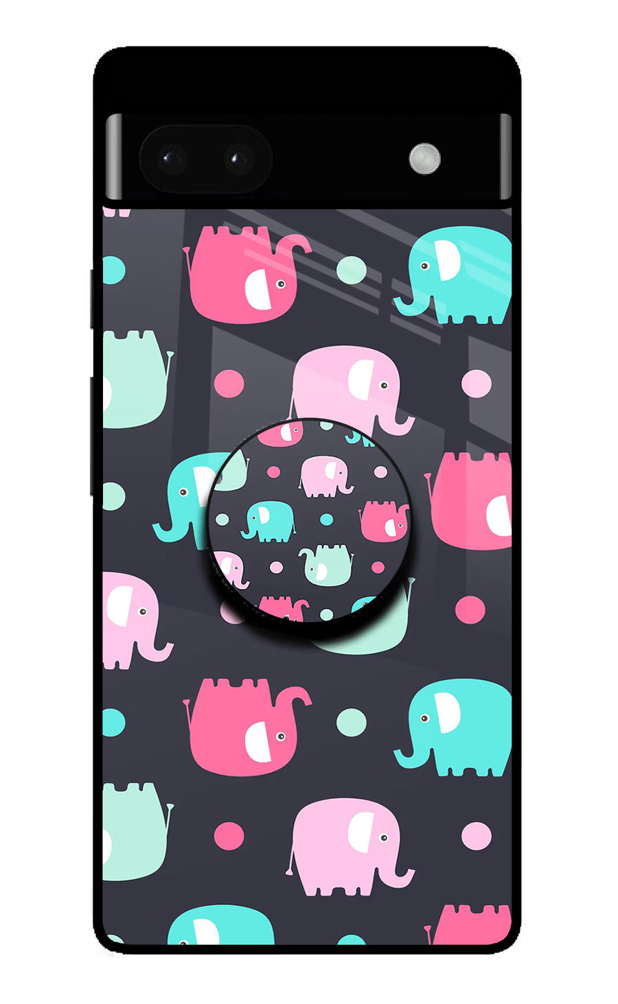 Baby Elephants Google Pixel 6A Pop Case, Glass case