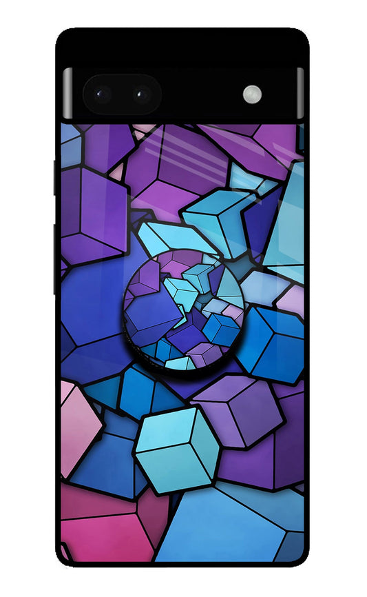Cubic Abstract Google Pixel 6A Glass Case