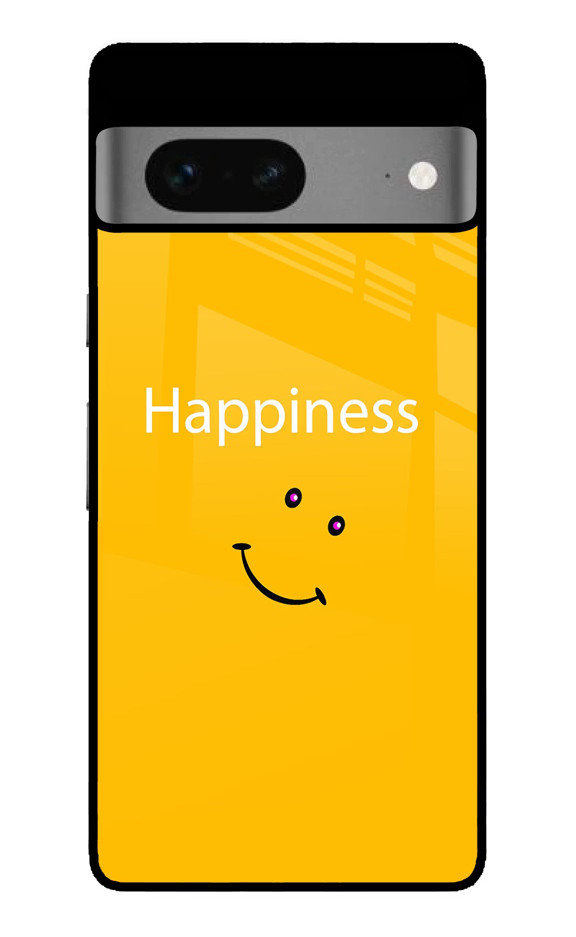 Happiness With Smiley Google Pixel 7 Glass Case Back Cover by Casekaro