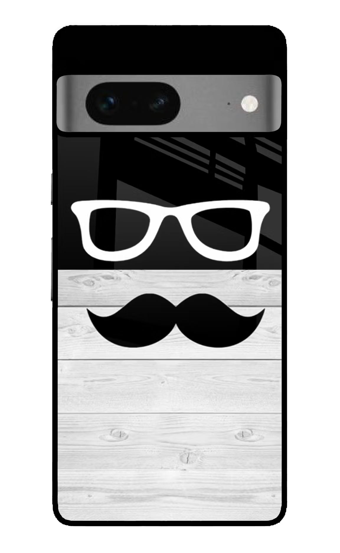Mustache Google Pixel 7 Glass Case Back Cover by Casekaro