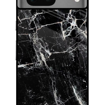 Black Marble Texture Google Pixel 7 Glass Case