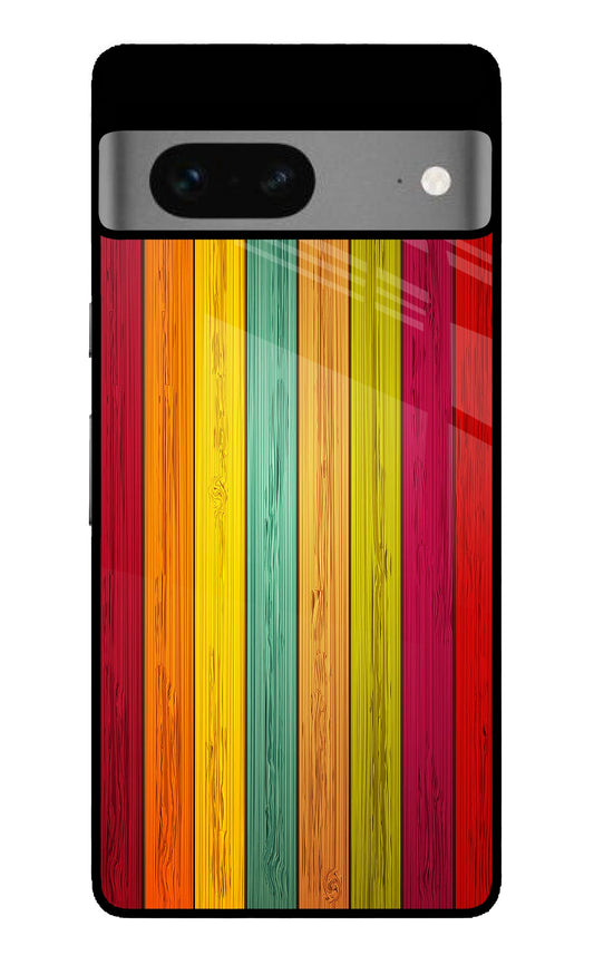 Multicolor Wooden Google Pixel 7 Glass Case