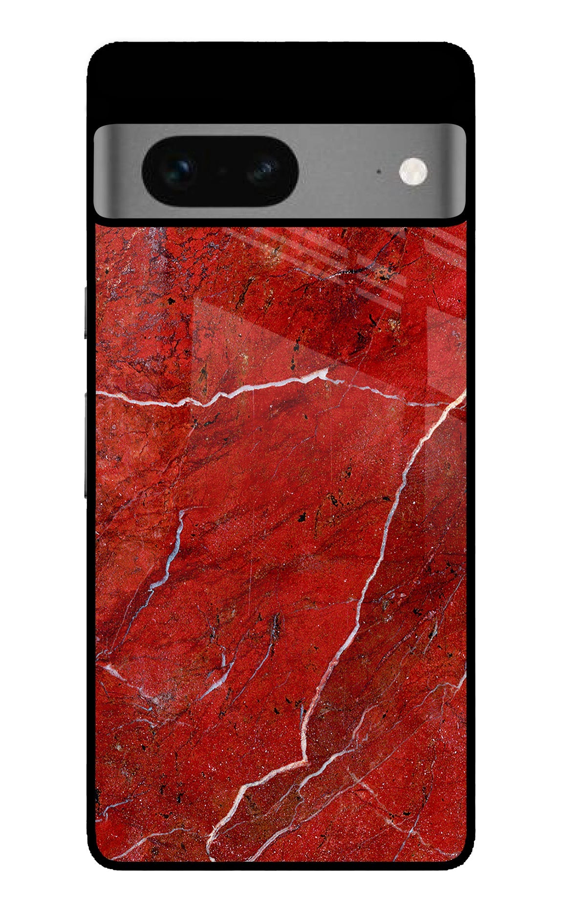 Red Marble Design Google Pixel 7 Back Cover