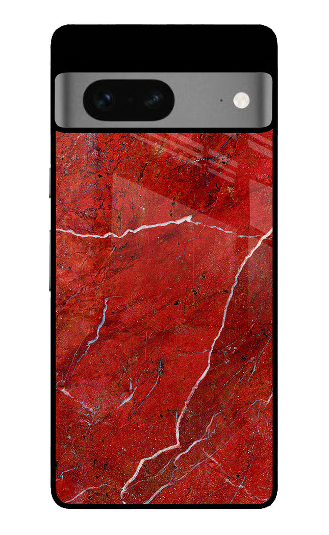 Red Marble Design Google Pixel 7 Glass Case