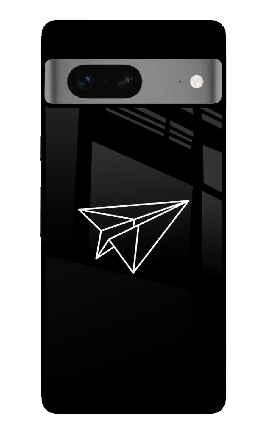Paper Plane White Google Pixel 7 Back Cover, Glass case