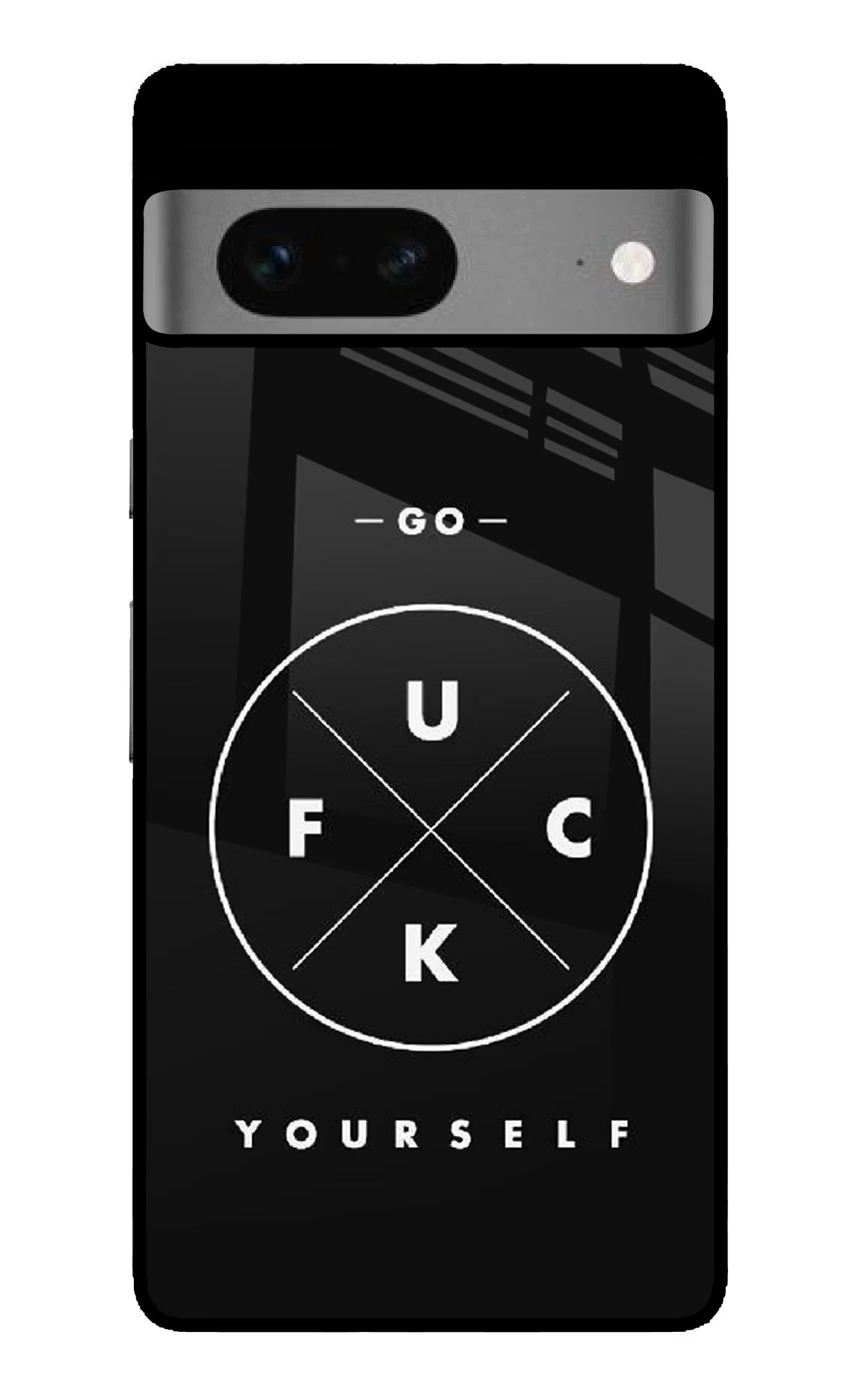 Go Fuck Yourself Google Pixel 7 Glass Case Back Cover by Casekaro