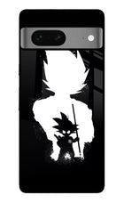 Goku Shadow Google Pixel 7 Glass Case Back Cover by Casekaro