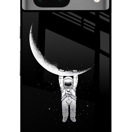 Moon Space Google Pixel 7 Glass Case Back Cover by Casekaro