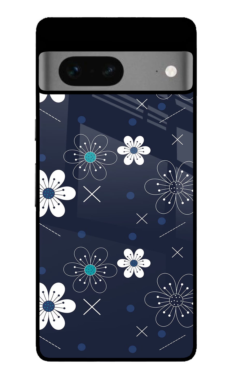 Flowers Google Pixel 7 Back Cover, Glass case