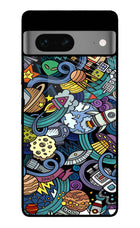Space Abstract Google Pixel 7 Glass Case Back Cover by Casekaro