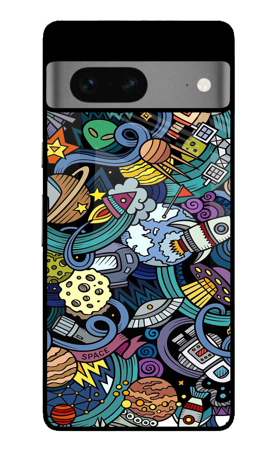Space Abstract Google Pixel 7 Back Cover, Glass case