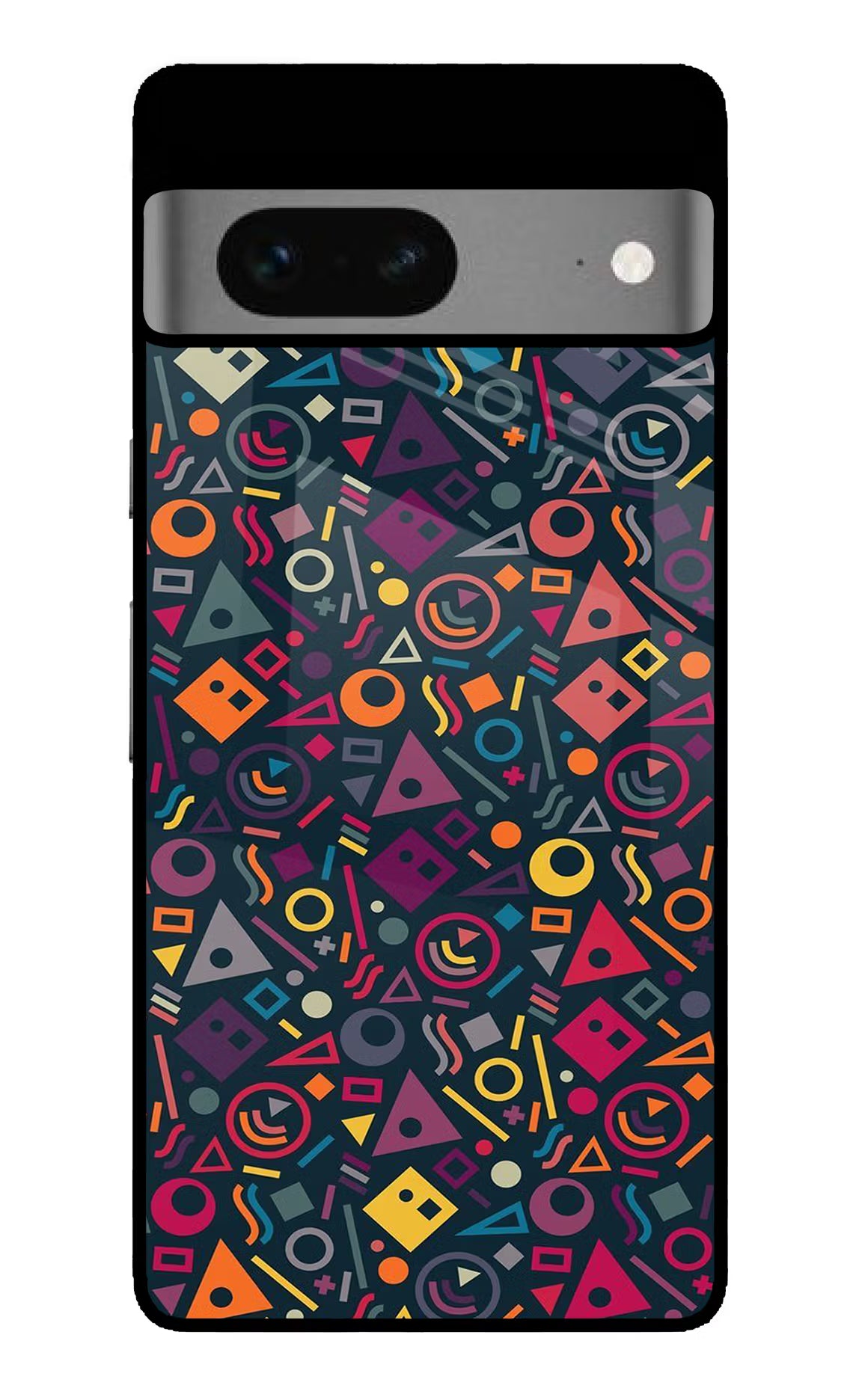 Geometric Abstract Google Pixel 7 Glass Case Back Cover by Casekaro