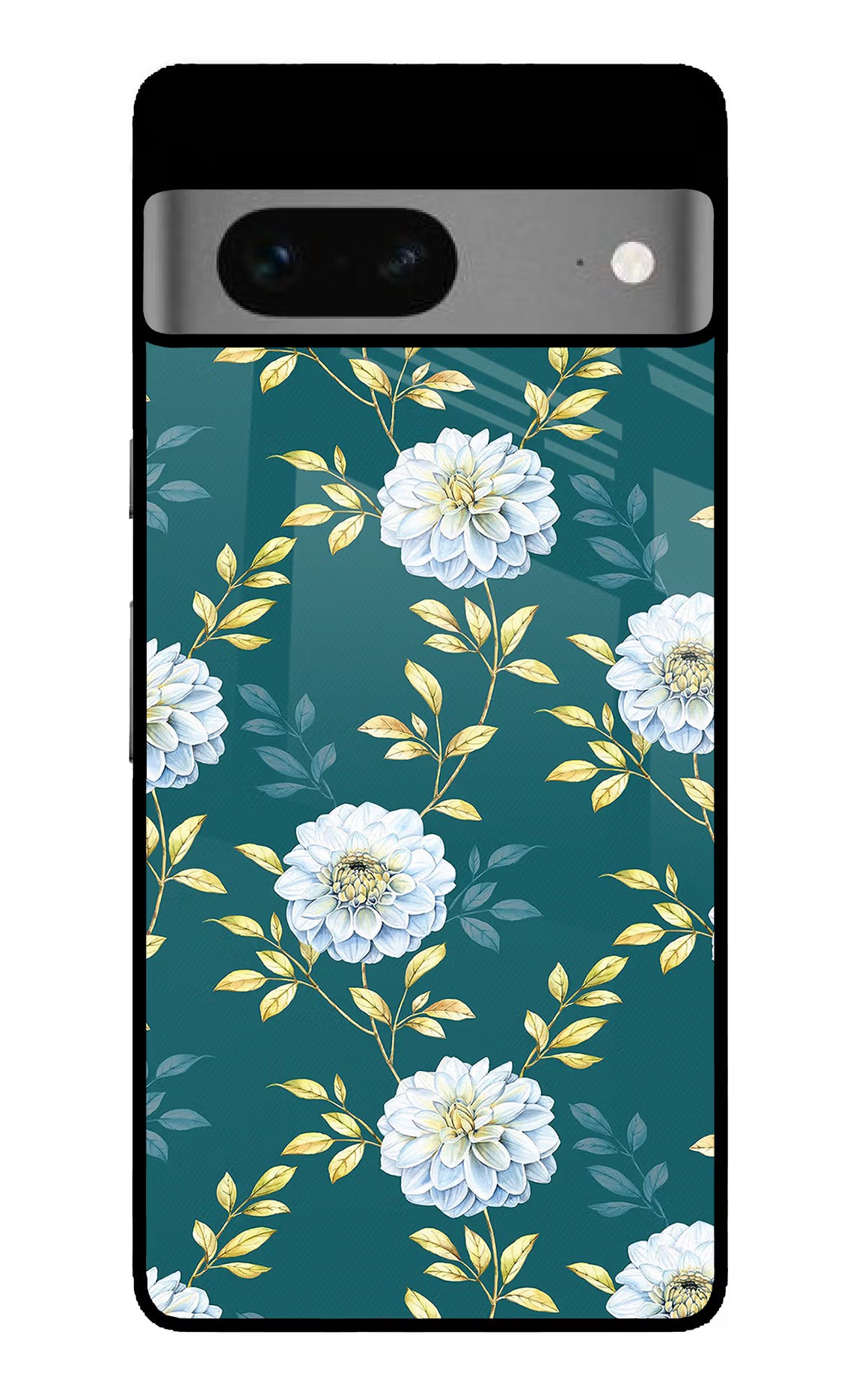 Flowers Google Pixel 7 Glass Case Back Cover by Casekaro