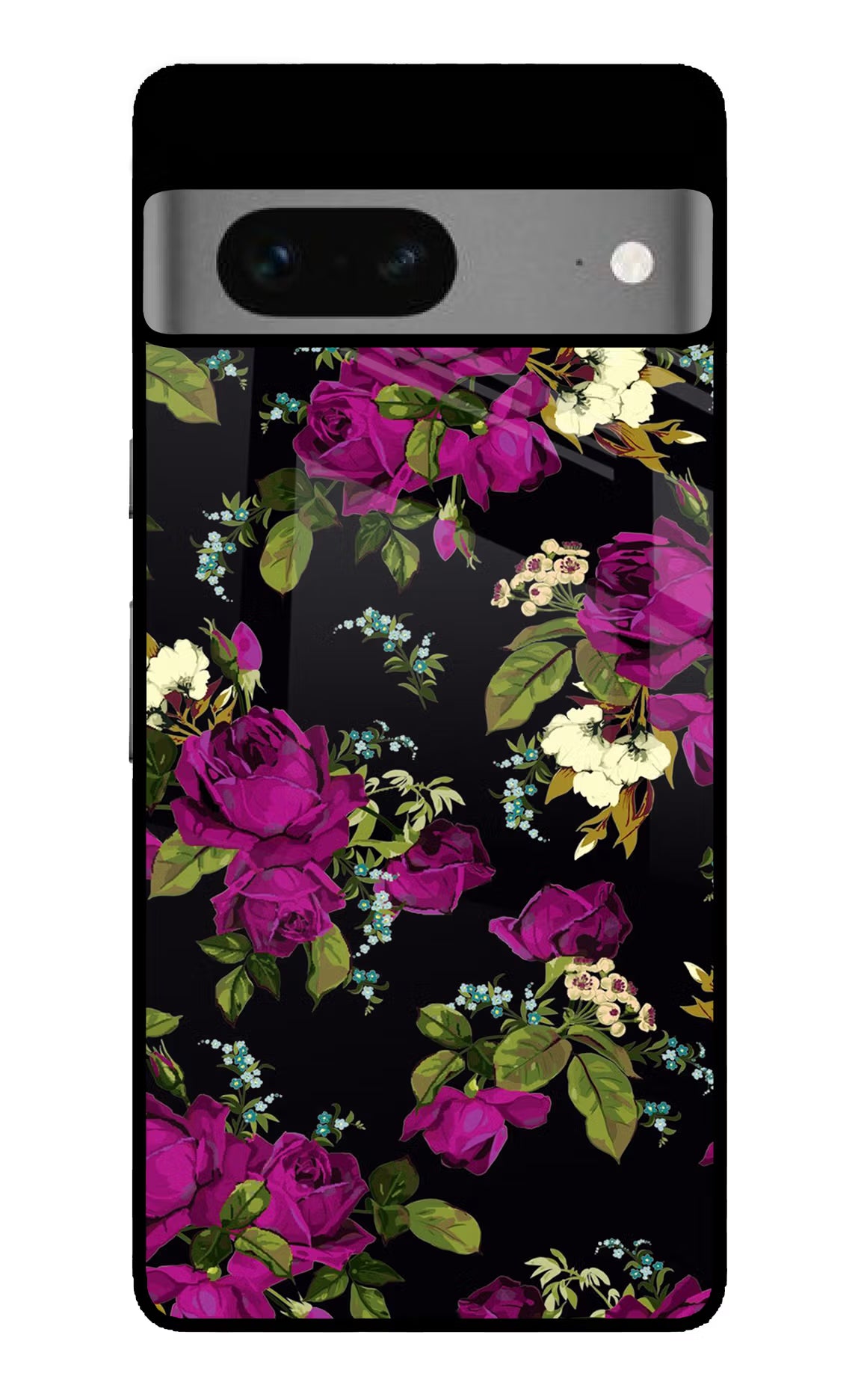 Flowers Google Pixel 7 Glass Case Back Cover by Casekaro