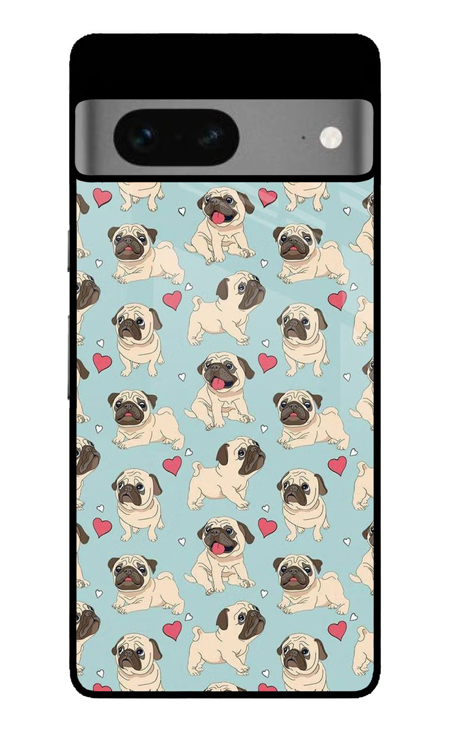 Pug Dog Google Pixel 7 Back Cover, Glass case