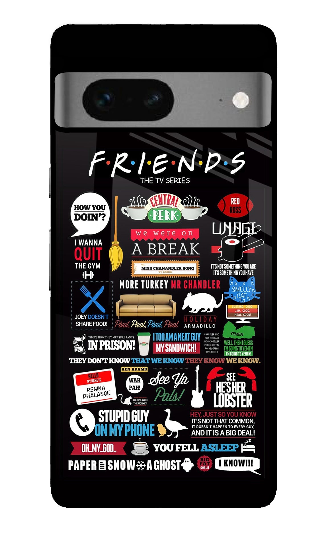 FRIENDS Google Pixel 7 Glass Case