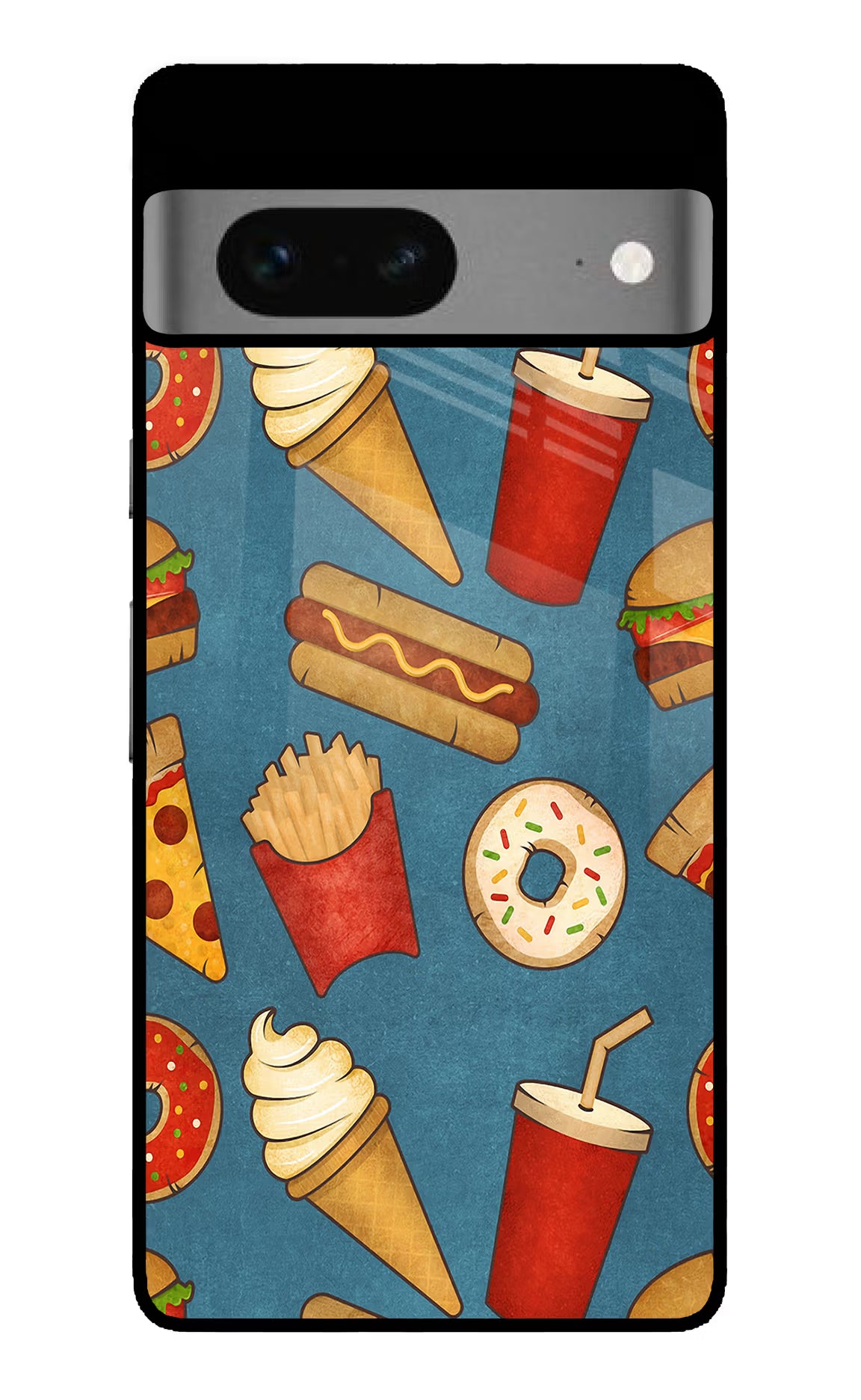 Foodie Google Pixel 7 Glass Case Back Cover by Casekaro
