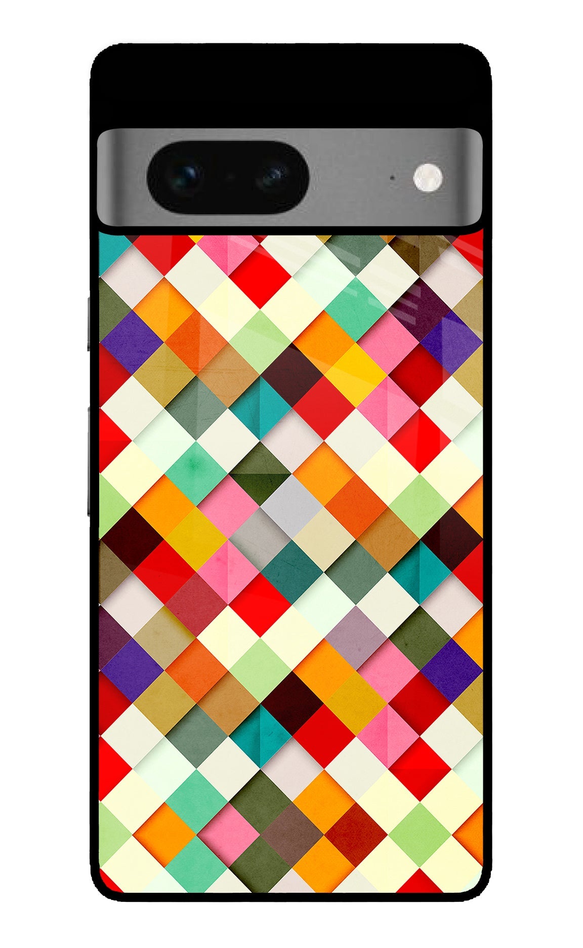 Geometric Abstract Colorful Google Pixel 7 Glass Case