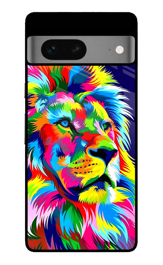 Vector Art Lion Google Pixel 7 Glass Case