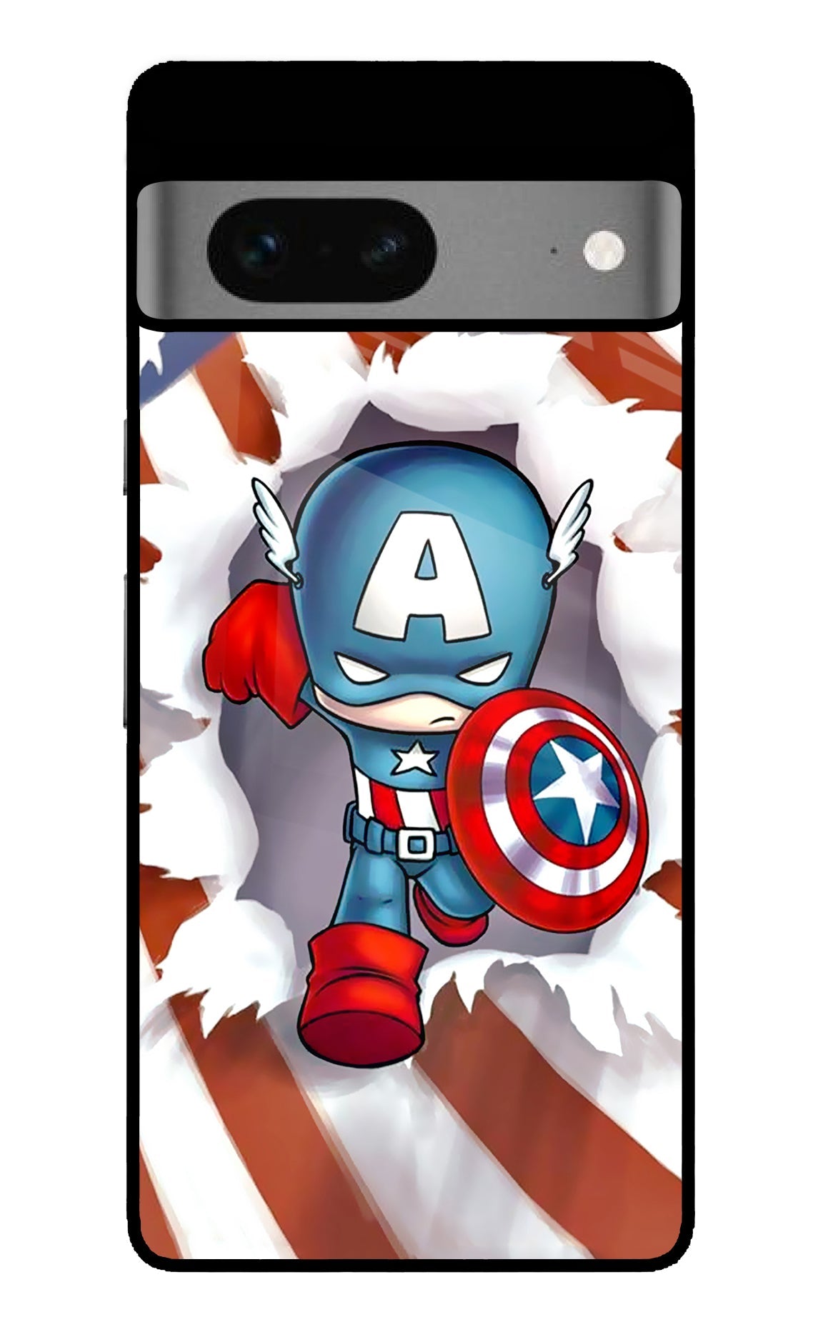 Captain America Google Pixel 7 Glass Case