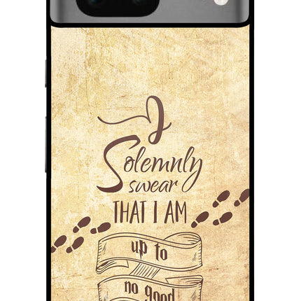 I Solemnly swear that i up to no good Google Pixel 7 Glass Case Back Cover by Casekaro