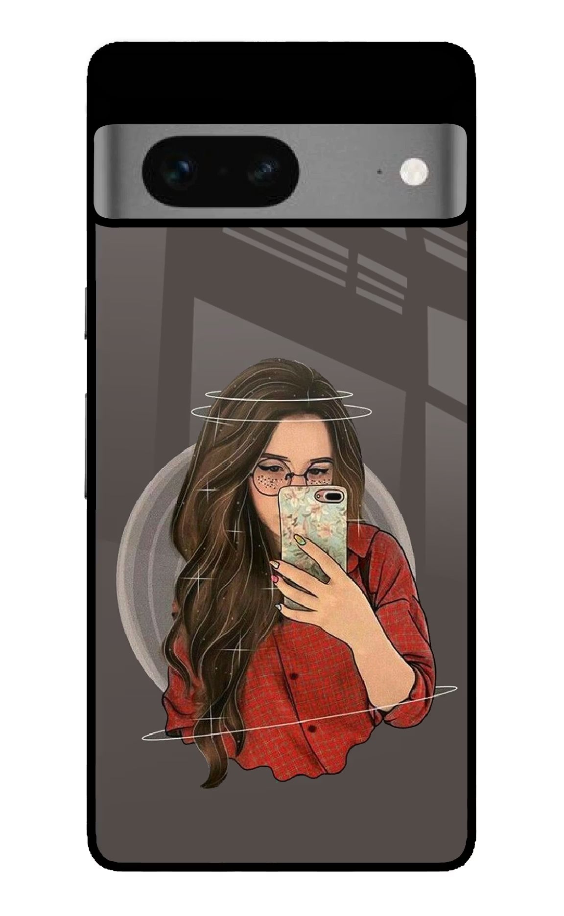 Selfie Queen Google Pixel 7 Glass Case Back Cover by Casekaro