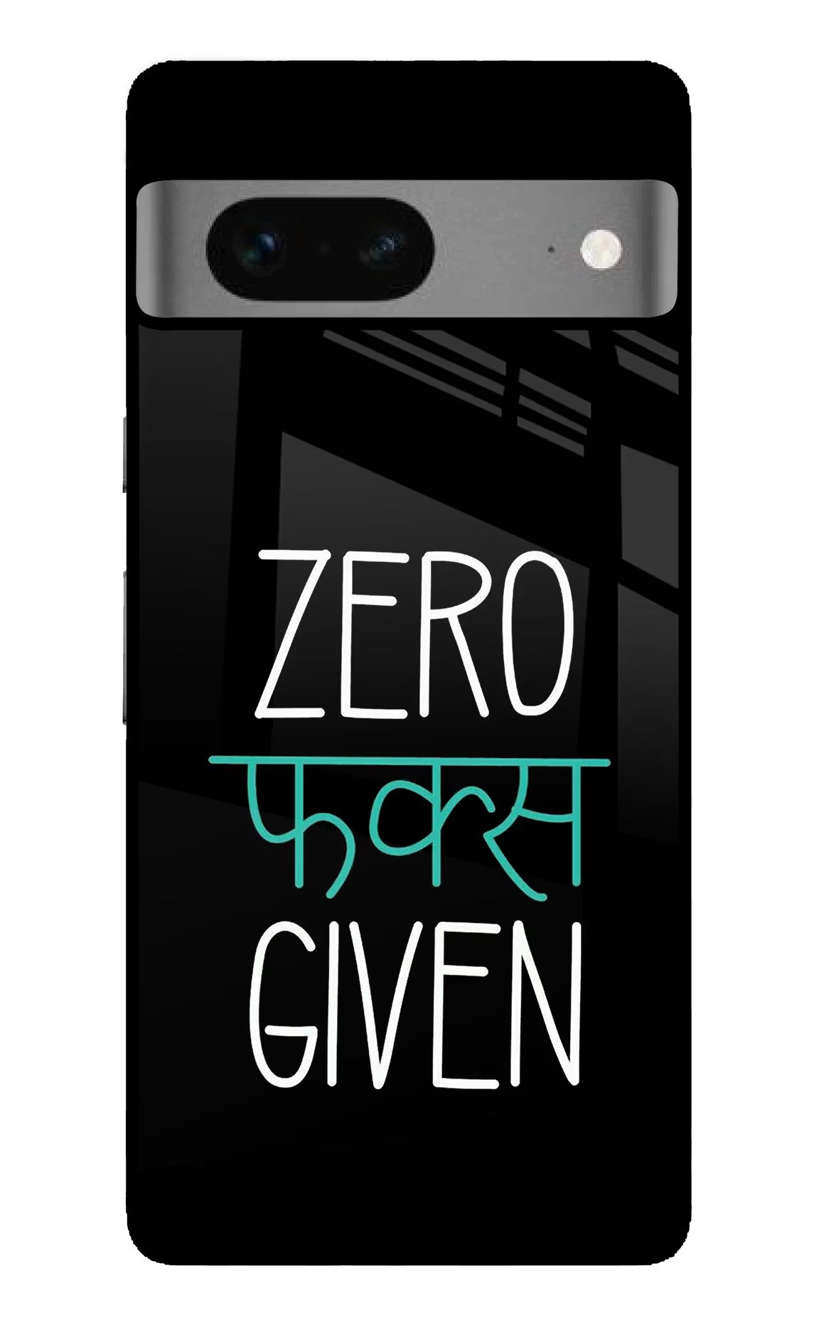 Zero Fucks Given Google Pixel 7 Glass Case Back Cover by Casekaro