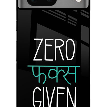 Zero Fucks Given Google Pixel 7 Glass Case