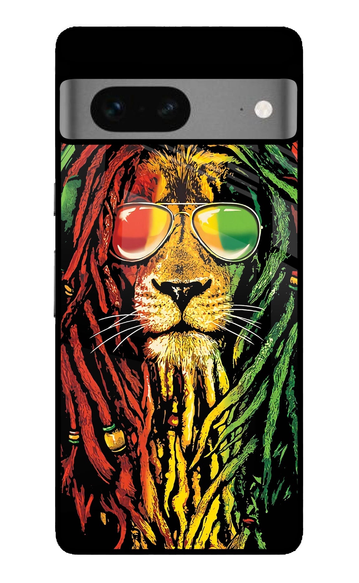 Rasta Lion Google Pixel 7 Glass Case