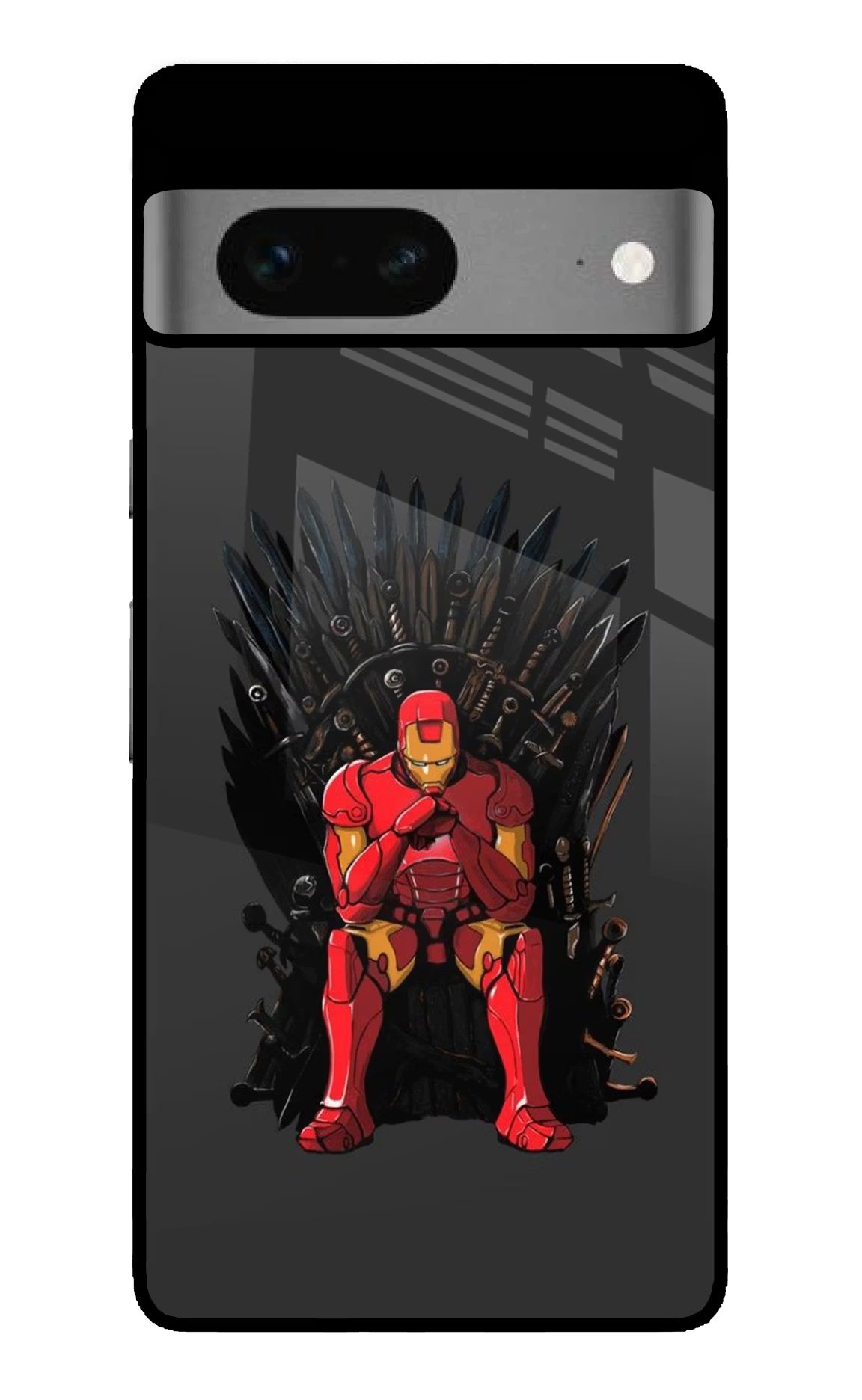 Ironman Throne Google Pixel 7 Glass Case Back Cover by Casekaro