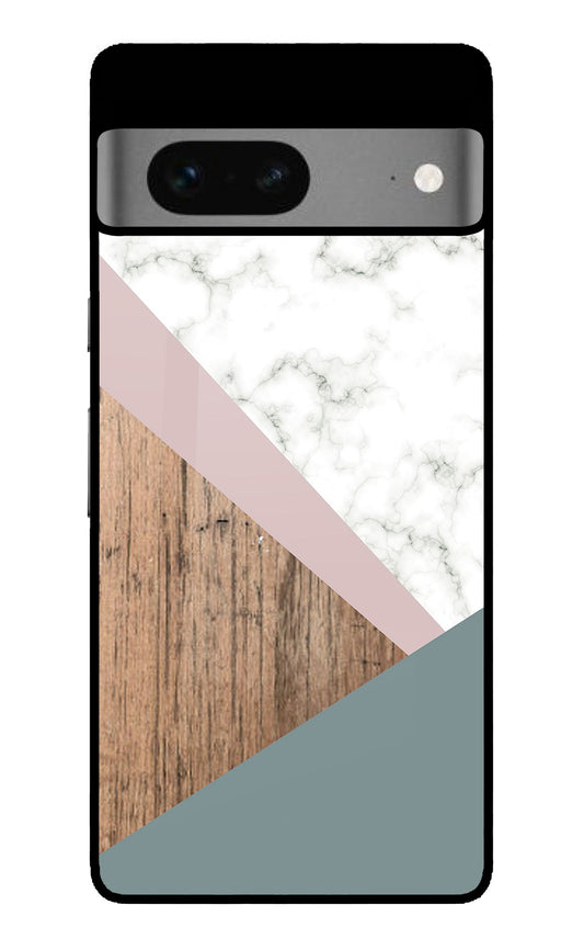 Marble wood Abstract Google Pixel 7 Glass Case