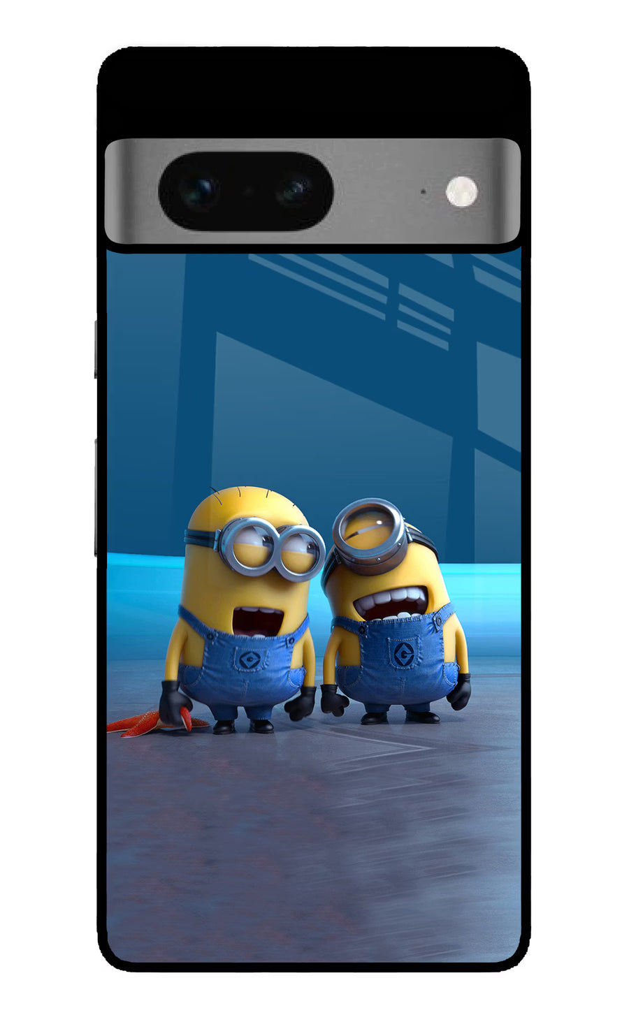 Minion Laughing Google Pixel 7 Back Cover, Glass case