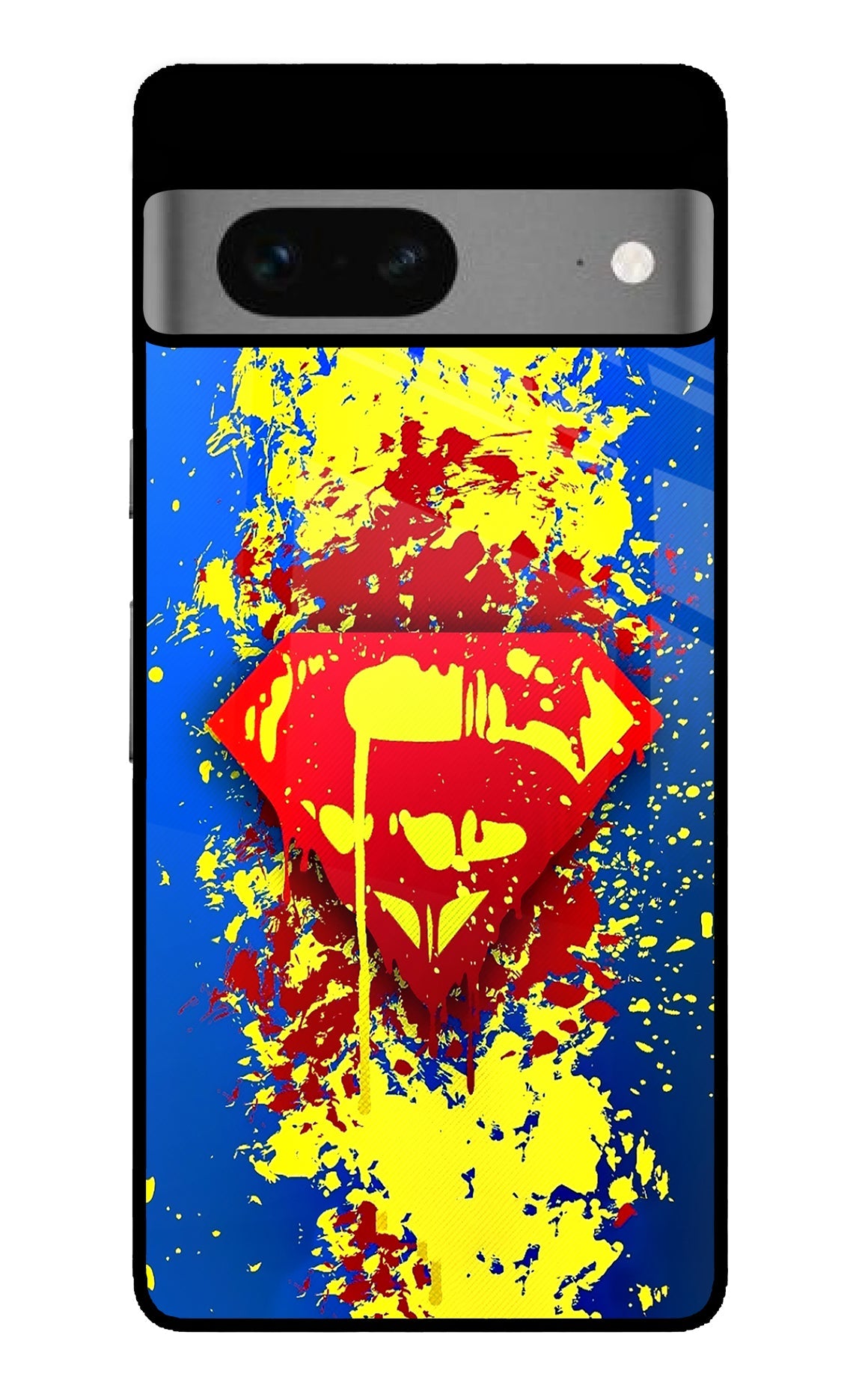 Superman logo Google Pixel 7 Glass Case