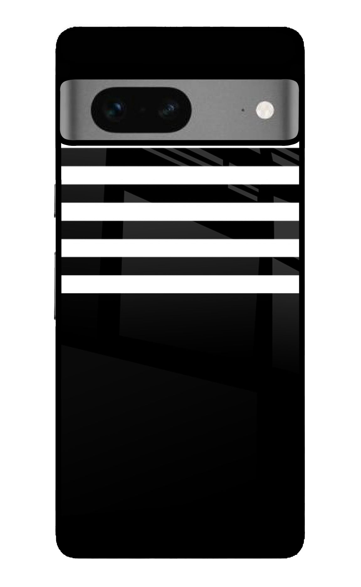 Black and White Print Google Pixel 7 Glass Case