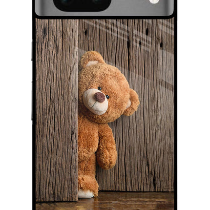 Teddy Wooden Google Pixel 7 Glass Case Back Cover by Casekaro