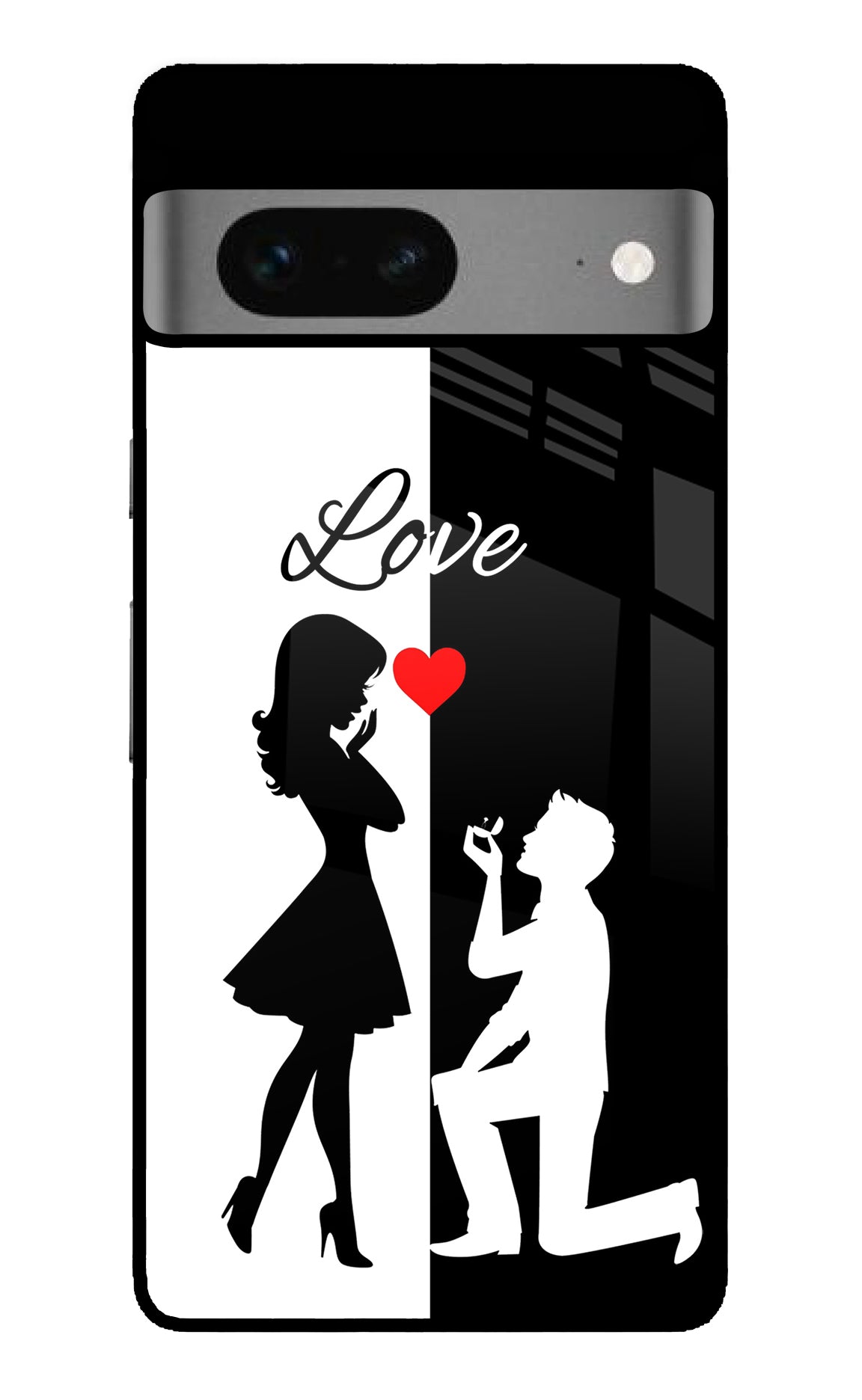 Love Propose Black And White Google Pixel 7 Back Cover