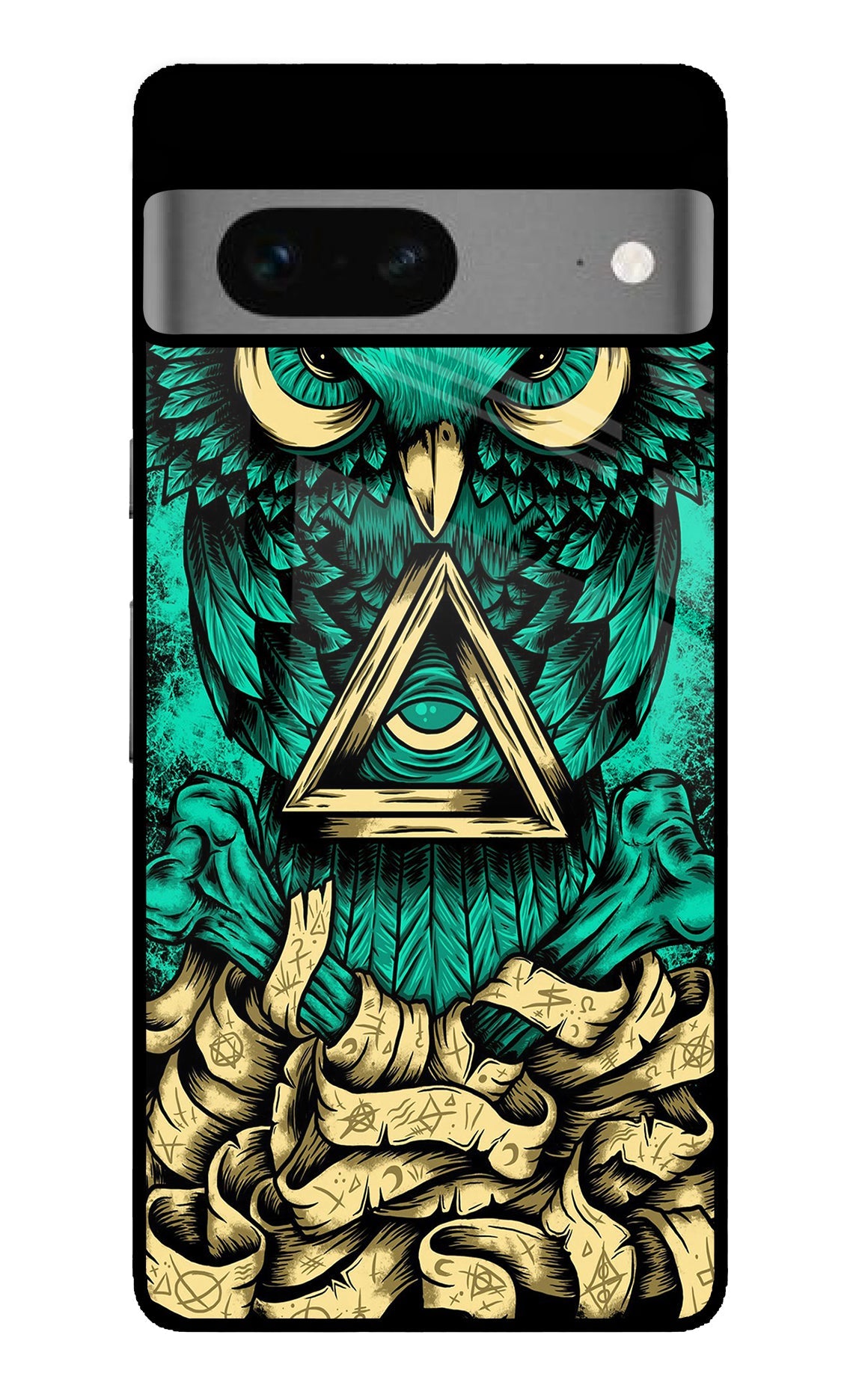 Green Owl Google Pixel 7 Back Cover