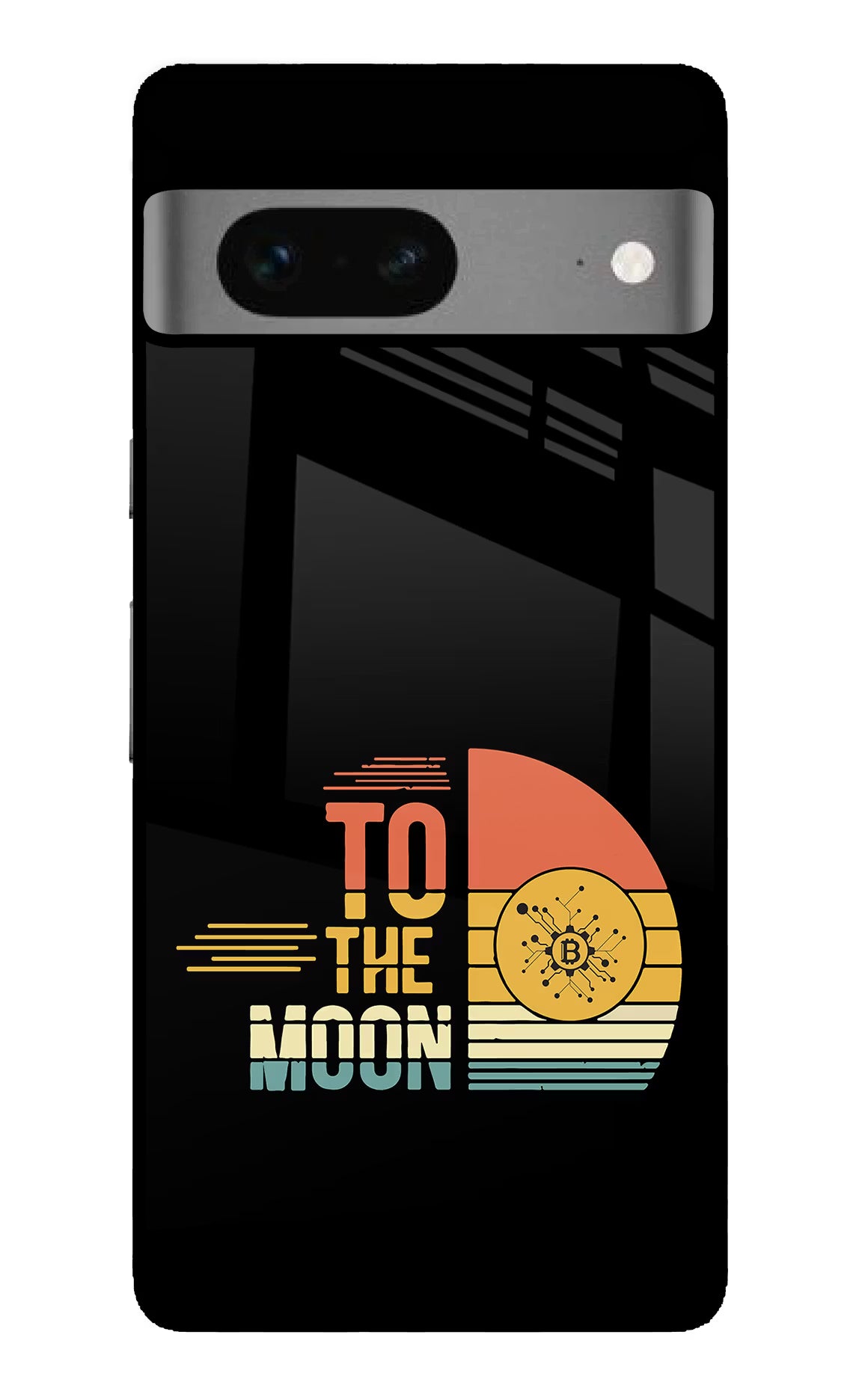 To the Moon Google Pixel 7 Glass Case Back Cover by Casekaro
