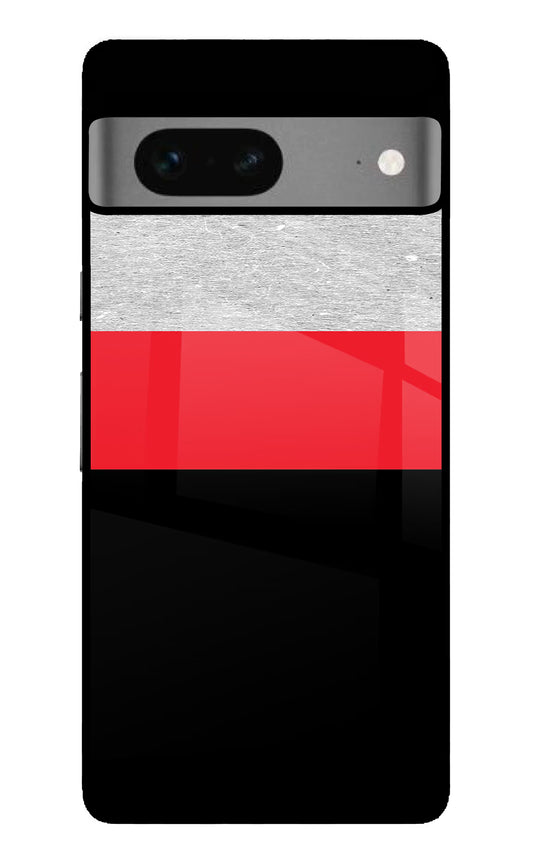 Tri Color Pattern Google Pixel 7 Glass Case