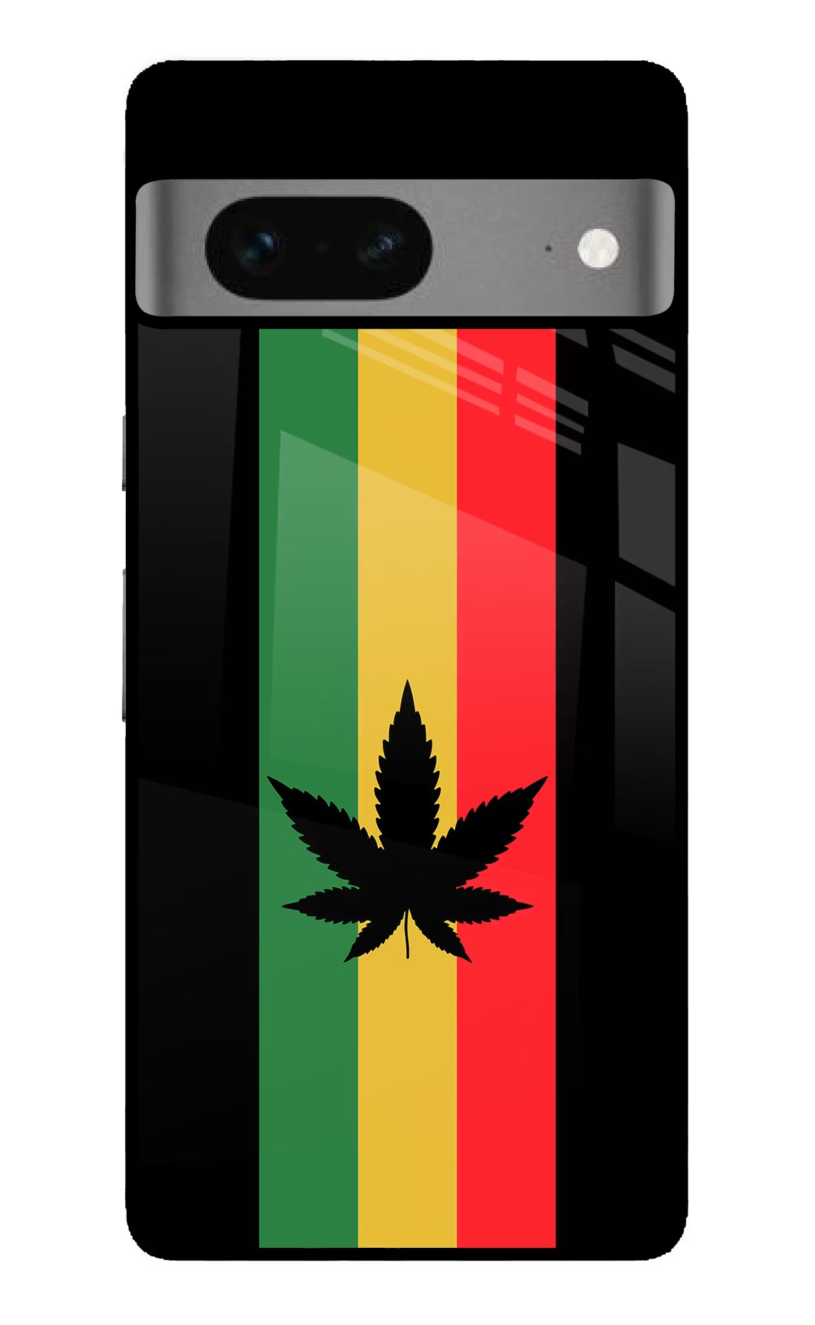 Weed Flag Google Pixel 7 Glass Case Back Cover by Casekaro