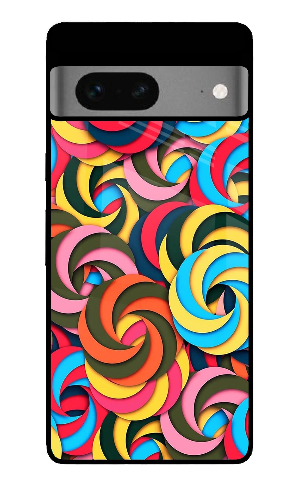 Spiral Pattern Google Pixel 7 Glass Case