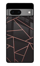 Geometric Pattern Google Pixel 7 Glass Case Back Cover by Casekaro